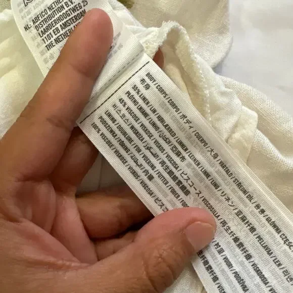 Abercrombie & Fitch Womens XS Petite Dede Emily Flowy Linen Blend Midi Dress - Picture 8 of 10